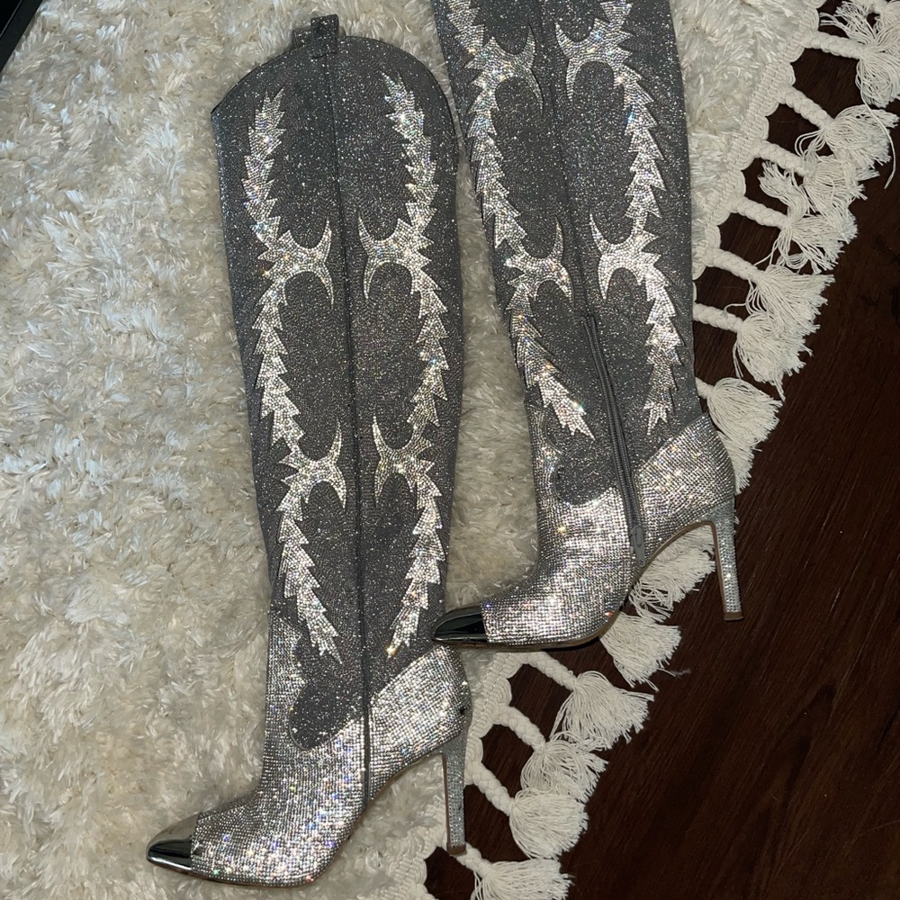 Gianni Bini Limited Edition Sparkle Thigh High Boots